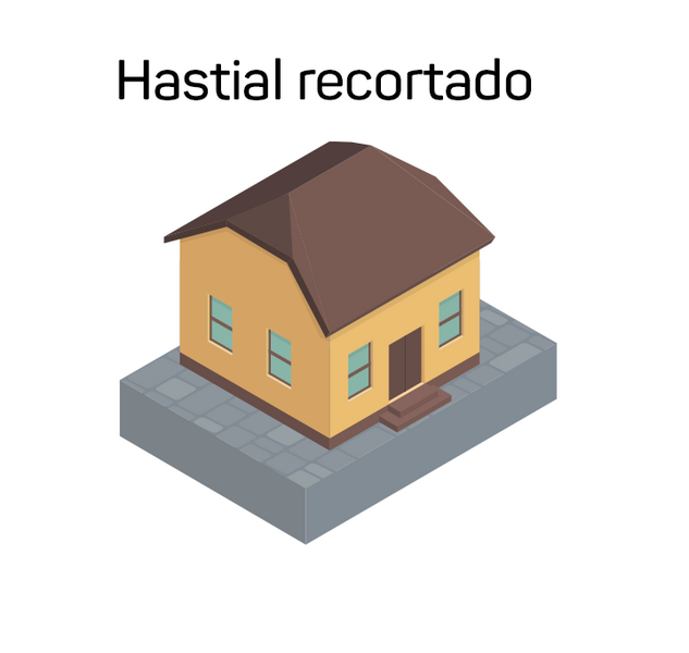 Hastial recortado