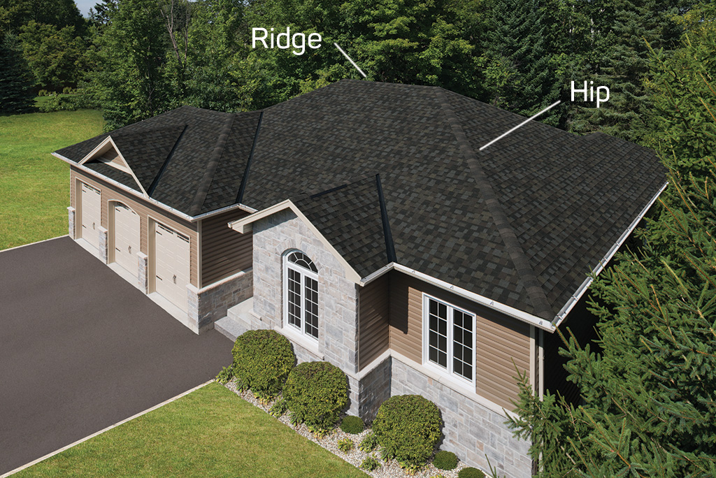 Ridge hip roof parts