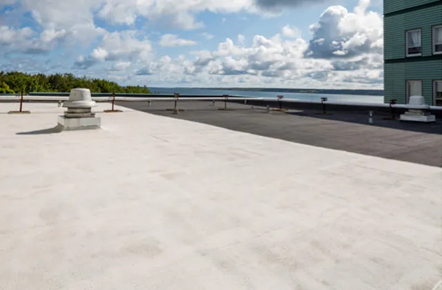 large commercial flat roof