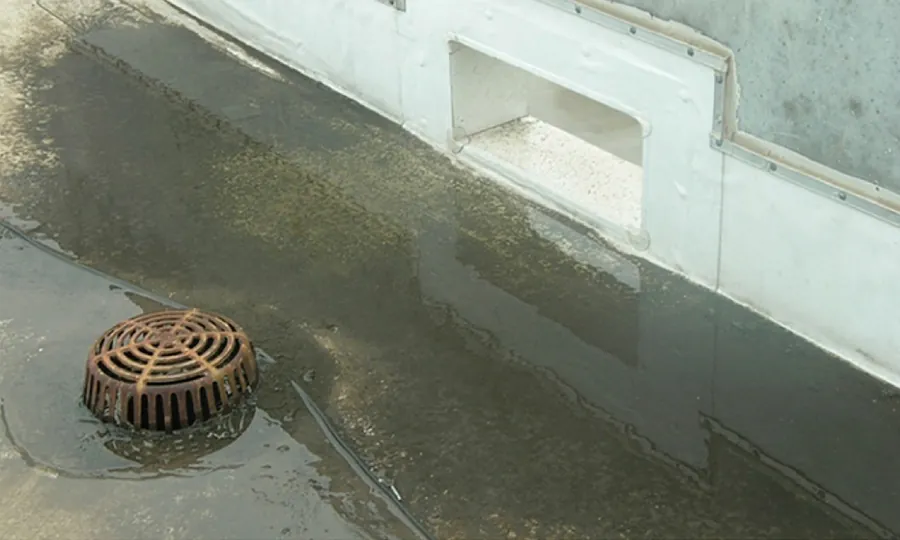  scupper drain on Commercial Roof 