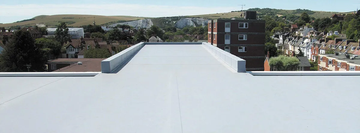 IKO single-ply install roof view