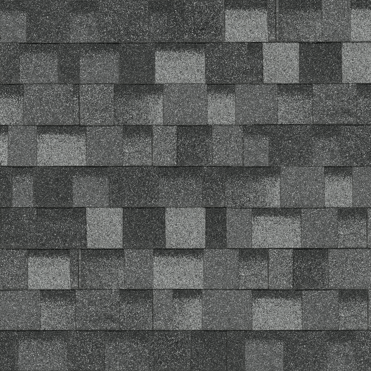 Summit Grey asphalt roof shingles arranged in a rectangular pattern.