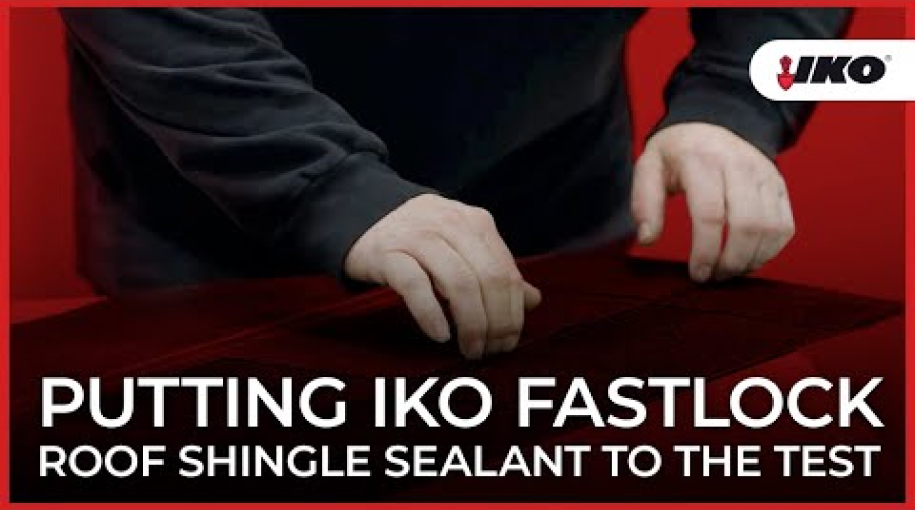 Putting IKO FastLock Roof Shingle Sealant to the ultimate test, the person ensures a durable and watertight finish.