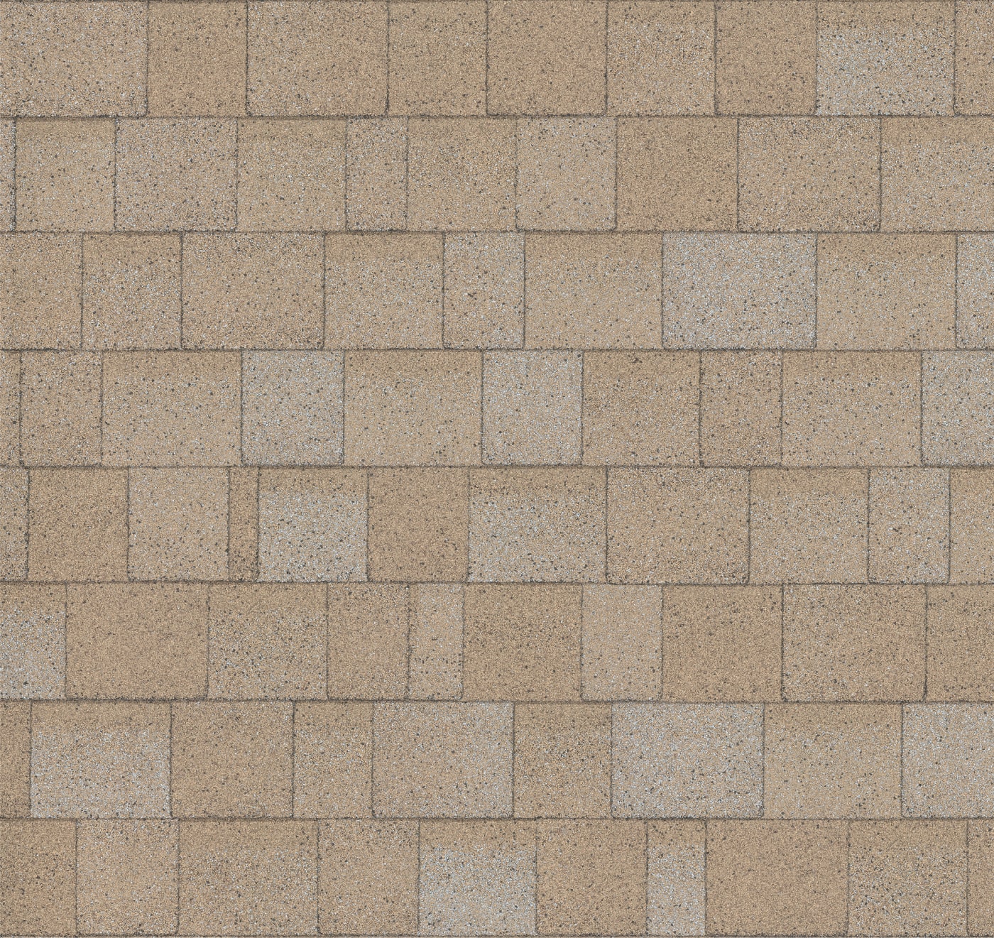 A pattern of square tan and beige textured tiles arranged in an alternating grid, reminiscent of Coastal Sands.