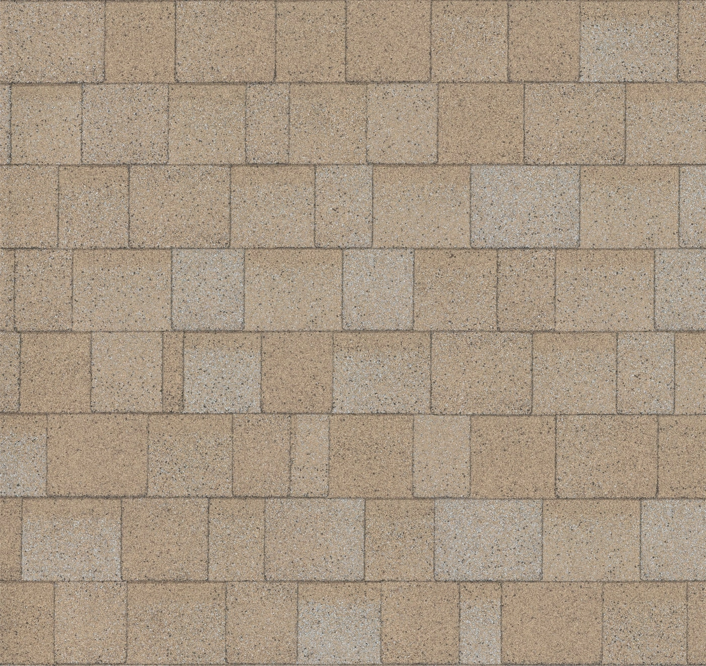 A pattern of square tan and beige textured tiles arranged in an alternating grid, reminiscent of Coastal Sands.