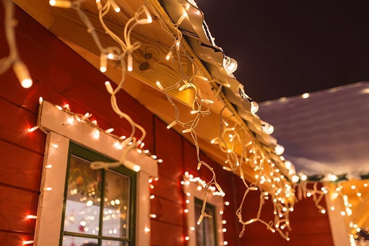 How To Hang Christmas Lights On A Roof Peak Holiday Light Tips Iko